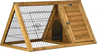 Produktbild von Hühner- Kaninchenstall "Biscotte" – 100 x 62 x 52 cm – Braun