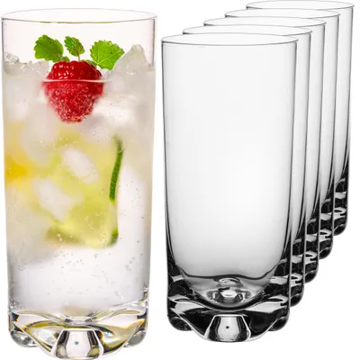 Produktbild von IMPERIAL glass Trinkgläser 6er Set 400ml spülmaschinenfest - Wassergläser aus bleifreiem Crystalline Glas - Highball Gläser mit gewelltem Boden
