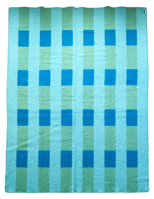 Wendedecke aus norwegischer Wolle, 140 x 205 cm, Minzgrau