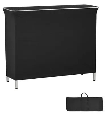 Obrázek produktu pro SucceBuy, skládací výstavní pult, rozměry 1100 x 385 x 885 mm, recepční pult s přepravní taškou a 2 policemi, recepční pult, barový pult, skládací mobilní barová stanice pro akce, oslavy a výstavy