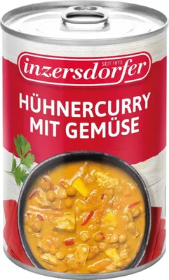 Produktbild von Hühnercurry mit Gemüse, 400 g, Inzersdorfer