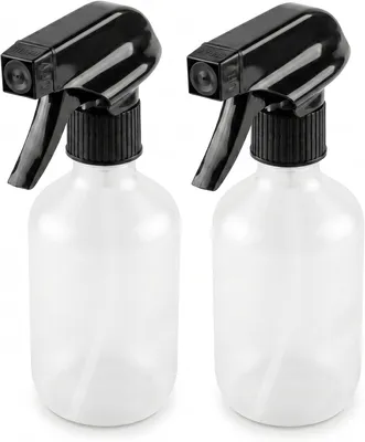 Imagen del producto de Botellas pulverizadoras de plástico, 2 unidades, 300 ml, con boquilla pulverizadora ajustable, para plantas y uso doméstico