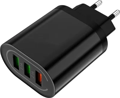 Immagine prodotto di APT PLP37D Adattatore di ricarica 3 x USB 18 W QUICK CHARGE 2.0-3.0 nero
