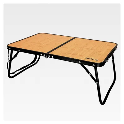 Produktbild von Klapptisch für Camping, tragbar, Holzdesign, mit Tragegriff