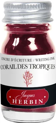 Produktbild von Jacques Herbin 6x Tinte + Tintenroller Flakon 10 ml koralleTropique 11559T