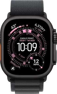 Produktbild von Apple MG9G4ZM/A, Band, Smartwatch, Schwarz, Apple, Apple Watch Models 44mm 45mm 46mm 49mm, Titan, Polyester, Elasthan