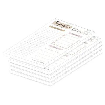 Produktbild von PRICARO Tagesplaner "Blätter", magnetisch, A6, 5 Stück