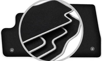 Immagine prodotto di Tappetini in velluto Nero/Argento per Ford Transit Connect FL 2017- Set 2 pezzi