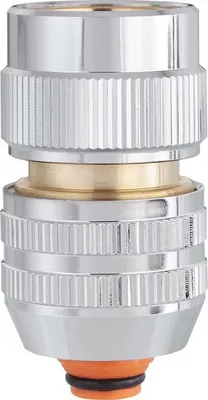 Image de claber® Raccord automatique pour tuyaux d'arrosage 1/2"-5/8" avec vanne d'arrêt