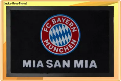 Produktbild von Fußmatte FC Bayern München MIA SAN MIA Schwarz Teppich