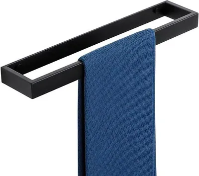 Obrázok produktu pre Čierny samolepiaci držiak na uteráky 40 cm z nehrdzavejúcej ocele