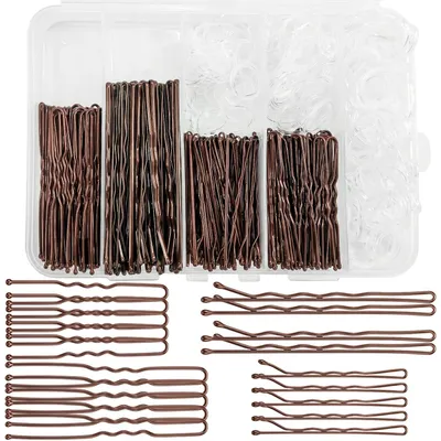 Produktbild von Haarstyling-Set mit 200 Haarnadeln und 300 Haargummis
