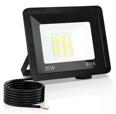 Immagine prodotto di Ikodm, faretto LED da esterno, 20W, grado di protezione IP66, con 3 temperature di colore: 3000K/4000K/6500K, confezione da 1