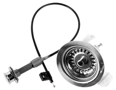 Produktbild von Siebkorb-Exzenterventil mit Seilmechanismus für Spülen und Geschirrspüler, G1-1/2, Durchmesser 114 mm