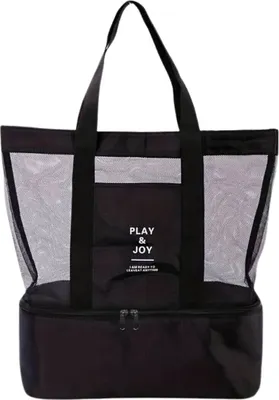 Obrázek produktu pro Termální plážová taška přes rameno LUNCH BOX, dvojitá černá