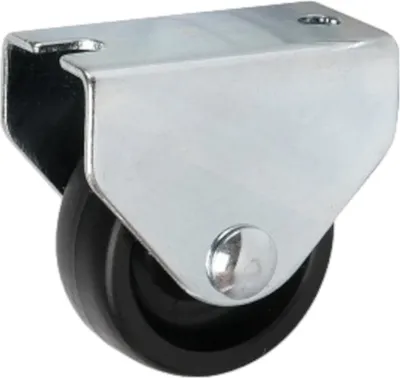 Produktbild von Feste Möbellrolle, 25mm/10kg, Kunststoff | Möbelroller | Rollen für Möbel, Bürostuhl, Beistellbett, Schreibtischstuhl, Hocker | Stuhl-Rollen | Doppelrollen | Schwarz
