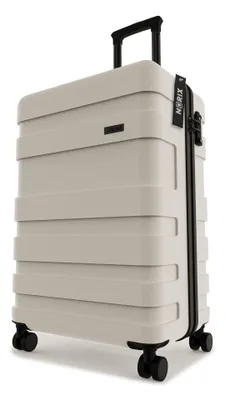 Produktbild von Norix Sand White Handgepäck Koffer 55x40x20 cm – 43 L – Leichtgewicht Trolley mit 4 Spinner-Rollen – TSA-Schloss