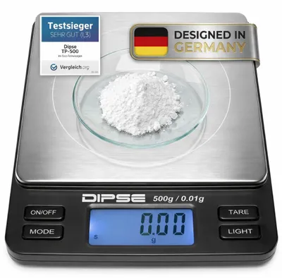 Image de Balance de laboratoire numérique, précision de 0,01 g, capacité jusqu'à 500 g, couleur noire