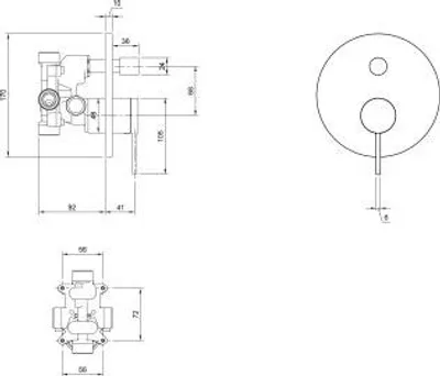Imagen del producto de Villeroy & Boch TVS10635311364. Grifo monomando empotrado. Colección Loop&Friends