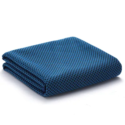 Imagen del producto de Toalla deportiva y de gimnasio de alta calidad, de secado rápido y con efecto refrescante, color azul oscuro