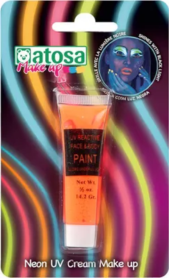 Produktbild von UV Make-up Neon orange für Erwachsene - Einheitsgröße
