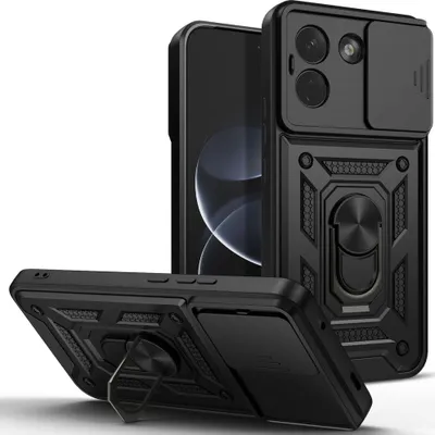 Obrázek produktu pro Pouzdro na mobilní telefon s kroužkem pro Xiaomi Redmi Note 17 Pro 5G, Tech-Protect Camshield Pro, černá barva