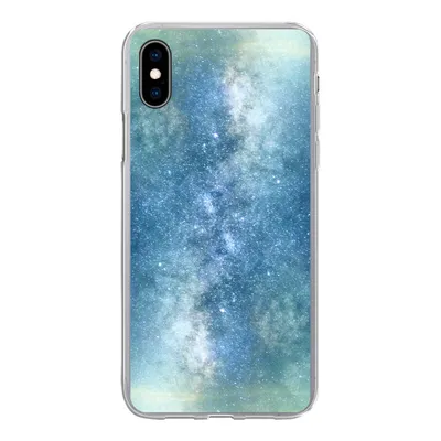 Produktbild von MuchoWow® Handyhülle Schutzhülle Hülle für iPhone Xs Sterne - Himmel - Blau - Jungen - Mädchen - Kinder Silikon Softcase Handy Hülle - Handytasche