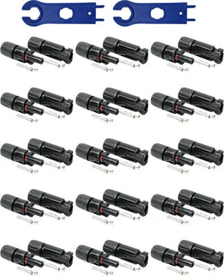 Produktbild von 15 Paar Solarstecker Set inkl. Montagewerkzeug, kompatibel mit MC4, für Solarkabel 4 – 6 mm²
