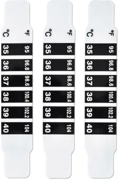 Produktbild von WEISSES LCD-Stirnbandthermometer - 3er-Set