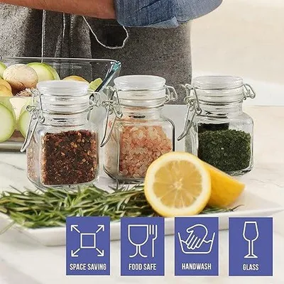 Produktbild von Famanu Gewürzgläser mit Deckel - 24 Stück