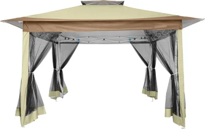 Image de Pavillon, abri étanche, réglable en hauteur, kaki, 3,65x3,65m