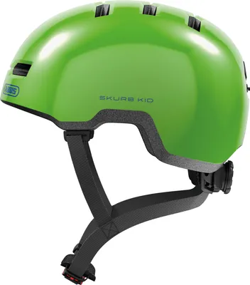 Zdjęcie produktu dla Kask dziecięcy ABUS Skurb Kid - solidny kask rowerowy w stylu skatera z miejscem na warkocz i różnymi wzorami - dla dziewczynek i chłopców - błyszczący zielony, rozmiar M (50-55 cm)