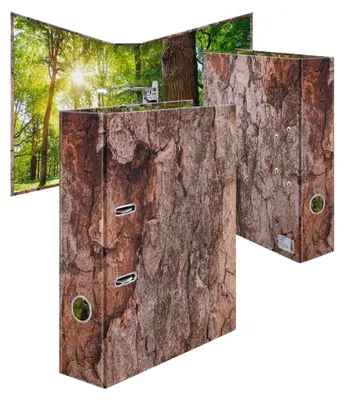 Produktbild von HERMA Motivordner "Nature" DIN A4 Wood Rückenbreite: 70 mm