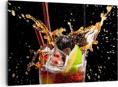 Produktbild von Bild auf Leinwand - Leinwandbild - Trinken saft cocktail nachtisch - 165x110cm - Wand Bild - Wanddeko - Leinwanddruck - Bilder - Kunstdruck - Leinwand bilder - Wandkunst - CE165x110-2223