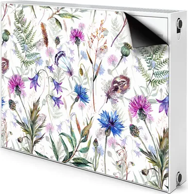 Produktbild von Magnet Heizkörperverkleidung Heizkörper-Abdeckung Heizung Heizkörper 100x60 cm - Feldblumen