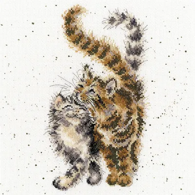 Produktbild von Bothy Threads Kreuzstich-Set "Feline", 26x26cm, XHD60, Zählmuster