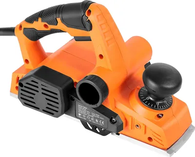 Obrázek produktu pro SucceBuy elektrický hoblík, šířka záběru 82 mm, 900 W, 14500 otáček za minutu, ruční hoblík na dřevo, s nastavitelnou hloubkou řezu, 2 nože, vhodný pro práci se dřevem, zkosení dřeva a kutilské projekty