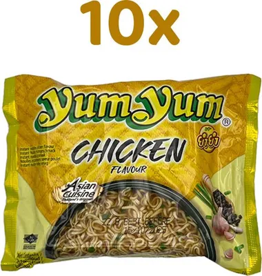Produktbild von YumYum - Instatnudeln CHICKEN Flavour -  Huhngeschmack, 10x 60g