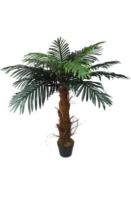 Produktbild von Künstliche Palme 100 cm wie echt Kunstpalme Kunstpflanze im Topf Dekoration Zimmerpflanze