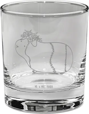 Produktbild von Mr. & Mrs. Panda Tumbler Meerschweinchen Weisheit - Transparent - Geschenk, Gute Laune, Longdrinkglas, Spruch, Motivation, Trinkglas, Wunder, Realität, Glas für Gin