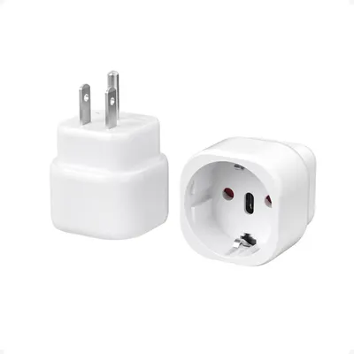 Produktbild von USA-Adapter, Steckdose, 2er-Pack - Set aus 2 - Adapter für USA, Stecker für Deutschland - Reiseadapter, Steckdosenadapter für Thailand
