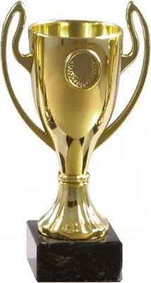 Produktbild von Pokal gold aus Kunststoff mit Marmorsockel Pokalgröße - 13 cm
