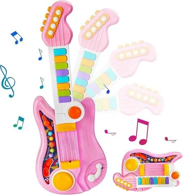 Productafbeelding van 2-in-1 Elektrische Gitaar en Piano Speelgoed voor Kinderen | Educatief Muziekinstrument (2-5 Jaar)