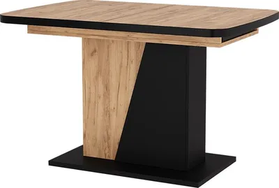 Produktbild von Esstisch Vicco Fenaro Schwarz/Eiche 120 x 80 cm ausziehbar, Model 56577