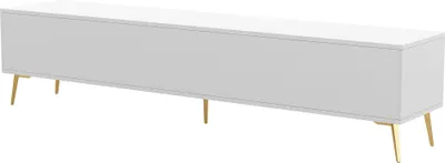 Produktbild von okwish TV-Lowboards für 75 Zoll Fernseher, TV Schrank Fernsehschrank , TV-Tisch, Weiß 180 cm