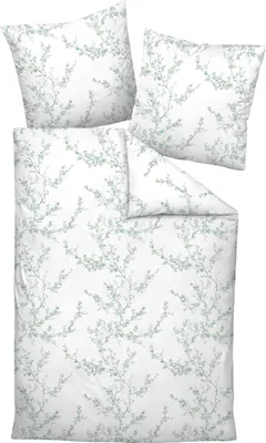 Produktbild von Janine Design Bettwäsche-Garnitur Interlock-Jersey 55104 CARMEN S Farbe salbeigrün zitrone Größe 155x220+80x80