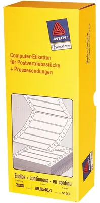 Produktbild von Avery Computer Labels 5103 88.9X48.4 1B, 88,9 x 48,4 mm