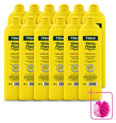 Productafbeelding van 12 x Heno de Pravia Douchegel Original - 750 ml - Verpakking met 12 stuks