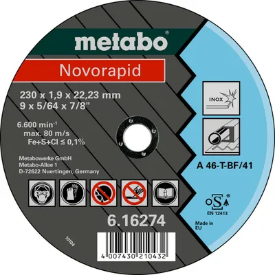 Zdjęcie produktu dla Metabo Novorapid 230x1,9x22,23 Inox