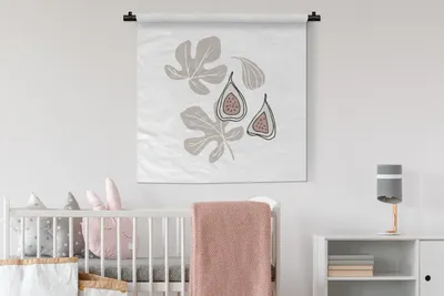 Produktbild von MuchoWow® Wandteppich Wandbehang Sommer - Blatt - Braun 90x90 cm Tapisserie Dekoration Wandtuch - Wandaufhänger